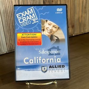 4 DVD Set- Exam Cram Video: Real Estate Salesperson California